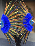 Load image into Gallery viewer, mix color Marabou & Pheasant Feather Fan 29"x 53" with Travel leather Bag - hotfans