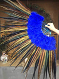 Load image into Gallery viewer, mix color Marabou & Pheasant Feather Fan 29"x 53" with Travel leather Bag - hotfans