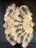 Bild in Galerie-Betrachter laden, Beginner Light Camel Peacock & Marabou & Ostrich Feathers Fan 24"x43" - hotfans