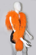 ギャラリービューアーに画像を読み込み、 Luxurious Orange 12 Ply Ostrich Feather Boa - hotfans