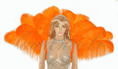 Bild in Galerie-Betrachter laden, Orange Open Majestic Style Ostrich Feather backpiece - hotfans