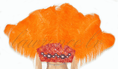 Bild in Galerie-Betrachter laden, Orange Open Majestic Style Ostrich Feather backpiece - hotfans