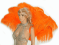 Bild in Galerie-Betrachter laden, Orange Open Majestic Style Ostrich Feather backpiece - hotfans