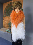 Charger l'image dans la visionneuse de galerie, Luxurious mix deep orange & white 20 Ply Ostrich Feather Boa - hotfans