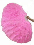 Bild in Galerie-Betrachter laden, Pink Professional Triple Layers Ostrich Feather Fan 34"x 65" - hotfans