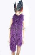 ギャラリービューアーに画像を読み込み、 Luxurious Dark purple 12 Ply Ostrich Feather Boa - hotfans