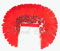 Load image into Gallery viewer, Red feather sequins crown las vegas dancer showgirl headgear headdress - hotfans