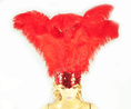Load image into Gallery viewer, Red Showgirl Open Face Ostrich feather Headdress - hotfans