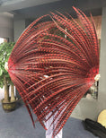 Carica l'immagine nel visualizzatore Galleria, Red Luxury Tall huge Pheasant Feather Fan 37"x69" - hotfans