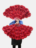 Load image into Gallery viewer, fake red mix Burgundy rose petals fan - hotfans