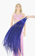 Carica l'immagine nel visualizzatore Galleria, Royal blue Luxury Tall huge Pheasant Feather Fan 37"x 69" - hotfans
