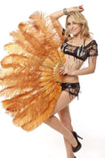 Load image into Gallery viewer, Topaz intermediate 2 layers Ostrich Feather Fan 30"x 54" - hotfans