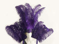 Load image into Gallery viewer, Violet Ostrich Feather Open Face Headdress & backpiece Set - hotfans