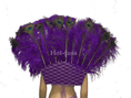 Load image into Gallery viewer, violet Open Majestic Style Ostrich peacock Feather backpiece - hotfans