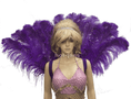 Load image into Gallery viewer, violet Open Majestic Style Ostrich peacock Feather backpiece - hotfans