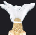 Load image into Gallery viewer, white Showgirl Open Face Ostrich feather Headdress - hotfans