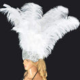 Load image into Gallery viewer, white Showgirl Open Face Ostrich feather Headdress - hotfans