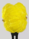 Bild in Galerie-Betrachter laden, Yellow Advanced XL 2 Layers Ostrich Feather Fan 34"x 60" - hotfans