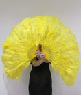 Bild in Galerie-Betrachter laden, Yellow intermediate 2 layers Ostrich Feather Fan 30"x 54" - hotfans