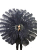 Advanced XL 2 Layers Ostrich Feather Fan 180 DEGREE FULL OPEN 34"x 68"