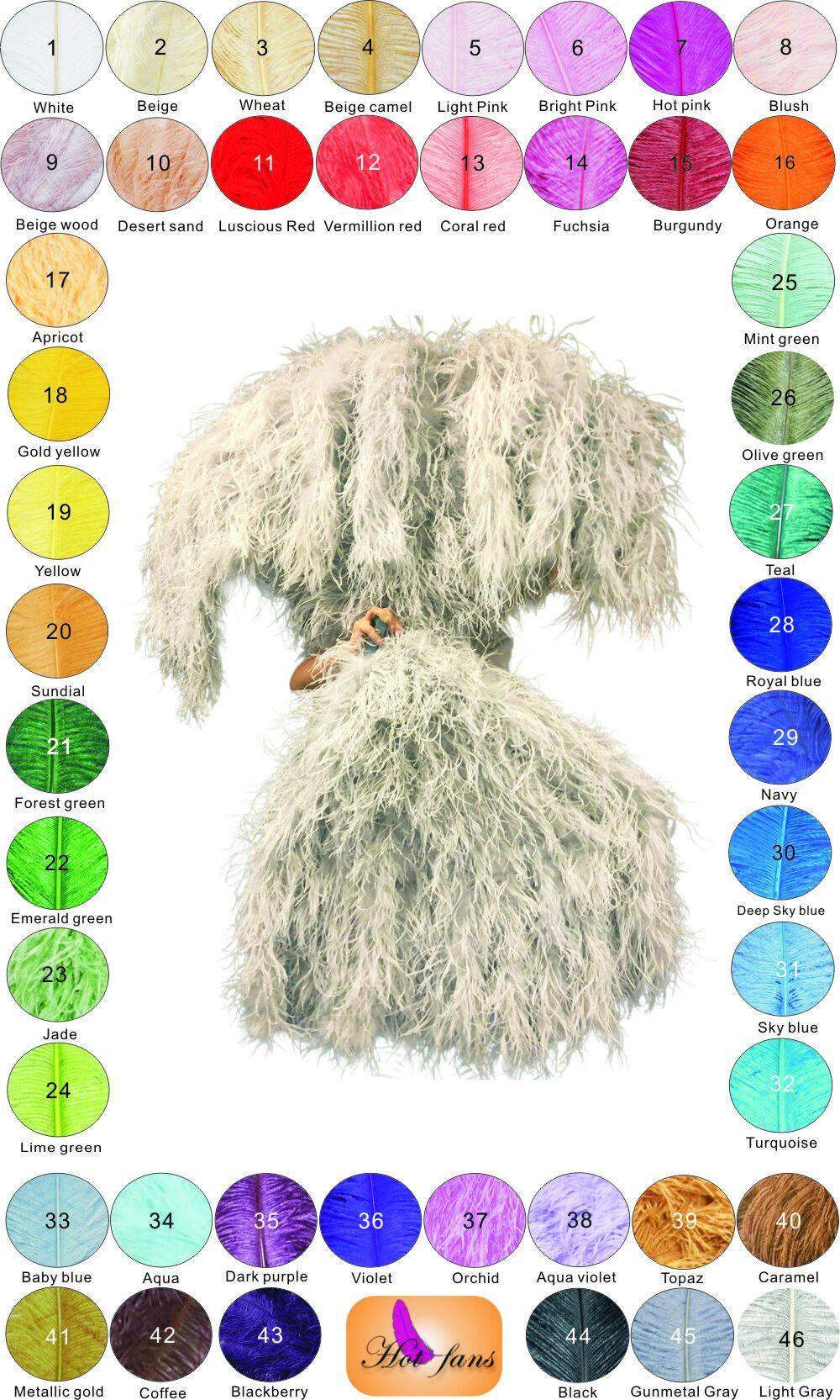 Custom Color Waterfall fan 10 staves 2 ply boa fan | Feathers fans