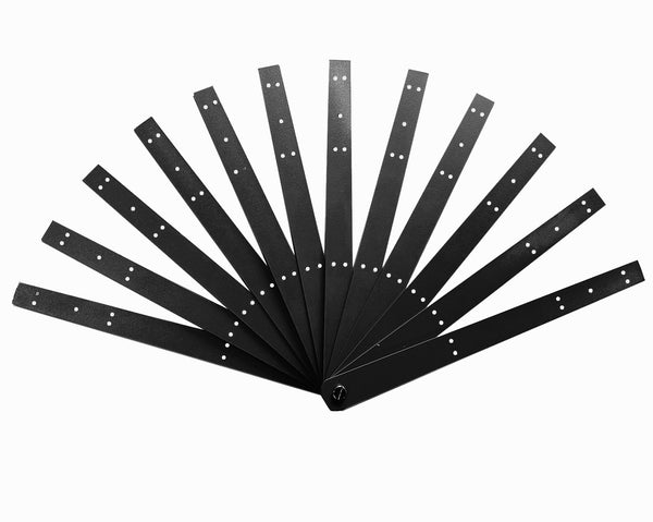 single layer feathers fan Metal aluminum staves Set of 12  & Hardware Assembly Kit