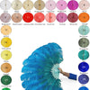 CUSTOM U/D MIX COLOR 180 DEGREE FULL OPEN 2 LAYERS OSTRICH FEATHER FAN "30"X 60"