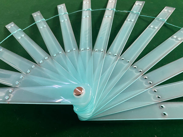 Set of 14 Single layer fan acrylic staves & Hardware Assembly Kit 10