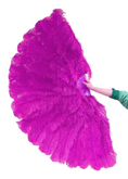 Load image into Gallery viewer, Professional Triple Layers Ostrich Feather Fan 180 degree 35"x 69"
