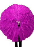 Load image into Gallery viewer, Professional Triple Layers Ostrich Feather Fan 180 degree 35"x 69"
