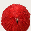 A pair 3 Layers Ostrich Feather Fan 68" Full open 180 degree.
