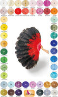 Load image into Gallery viewer, Custom mix color 2 Layers Ostrich Feather Fan 30''x 54'' with Travel leather Bag
