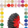 Custom mix color 2 Layers Ostrich Feather Fan 30''x 54'' with Travel leather Bag