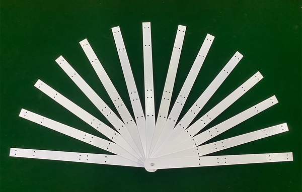 Two layers feather fan Metal aluminum staves Set of 14 & Hardware Assembly Kit