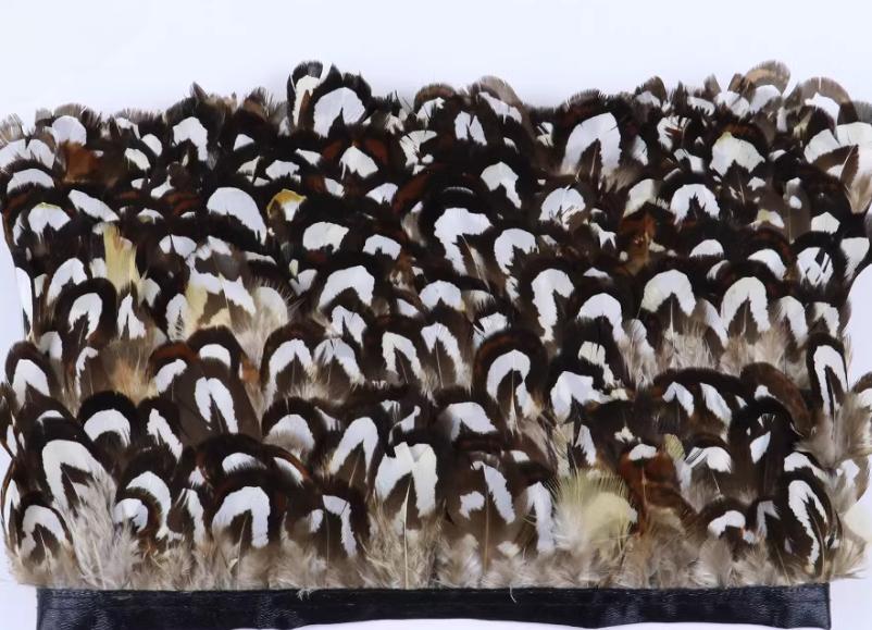 Wild Pheasant Feather Trim Fringe