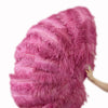 fuchsia Professional 3 Layers Ostrich Feather Fan 34"x 65"