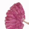 fuchsia Professional 3 Layers Ostrich Feather Fan 34"x 65"