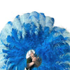 Custom Mix color Professional 3 Layers Ostrich Feather Fan 34"x 65"