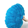 Custom color Professional 3 Layers Ostrich Feather Fan 34"x 65"