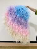 Load image into Gallery viewer, Mix 4 Colors Ombre Dyed Waterfall fan  4 ply Ostrich Feathers boa Fan.
