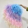 Mix 4 Colors Ombre Dyed Waterfall fan  4 ply Ostrich Feathers boa Fan.