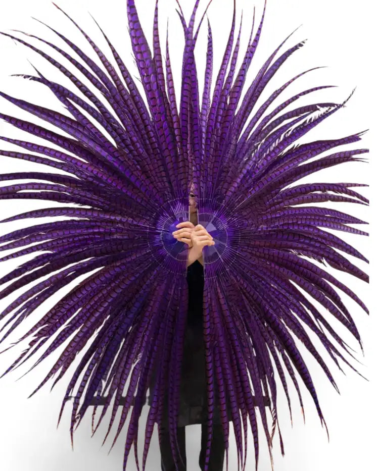 Ventaglio di piume di fagiano di lusso alto e grande, personalizzato 37"X 74"