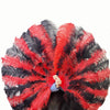 Custom Mix Alternating Color XL 2 Layers Ostrich Feather Fan 34"x60"