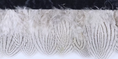 Load image into Gallery viewer, Natural White Silver Pheasant Feather Trim Fringe
