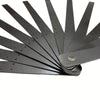 Abanico de plumas de tres capas Duelas de aluminio metálico Juego de 12 y kit de montaje de herrajes.