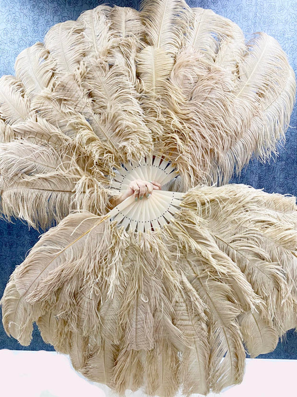 Custom colors Advanced XL 2 Layers Ostrich Feather Fan 34