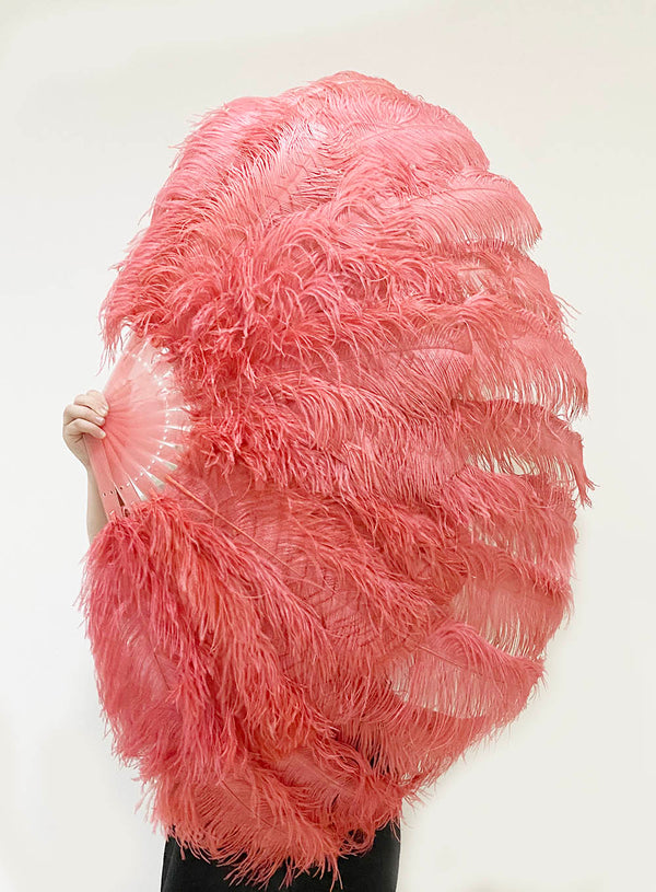 Custom colors Advanced XL 2 Layers Ostrich Feather Fan 34