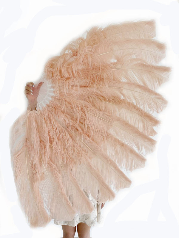 Custom colors Advanced XL 2 Layers Ostrich Feather Fan 34