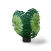 Mix Jade & Forest Green XL 2 Layer Ostrich Feather Fan 34''x 60'' with Travel leather Bag