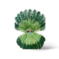 Load image into Gallery viewer, Mix Jade & Forest Green Advanced XL 2 Layer Ostrich Feather Fan 34''x 60''
